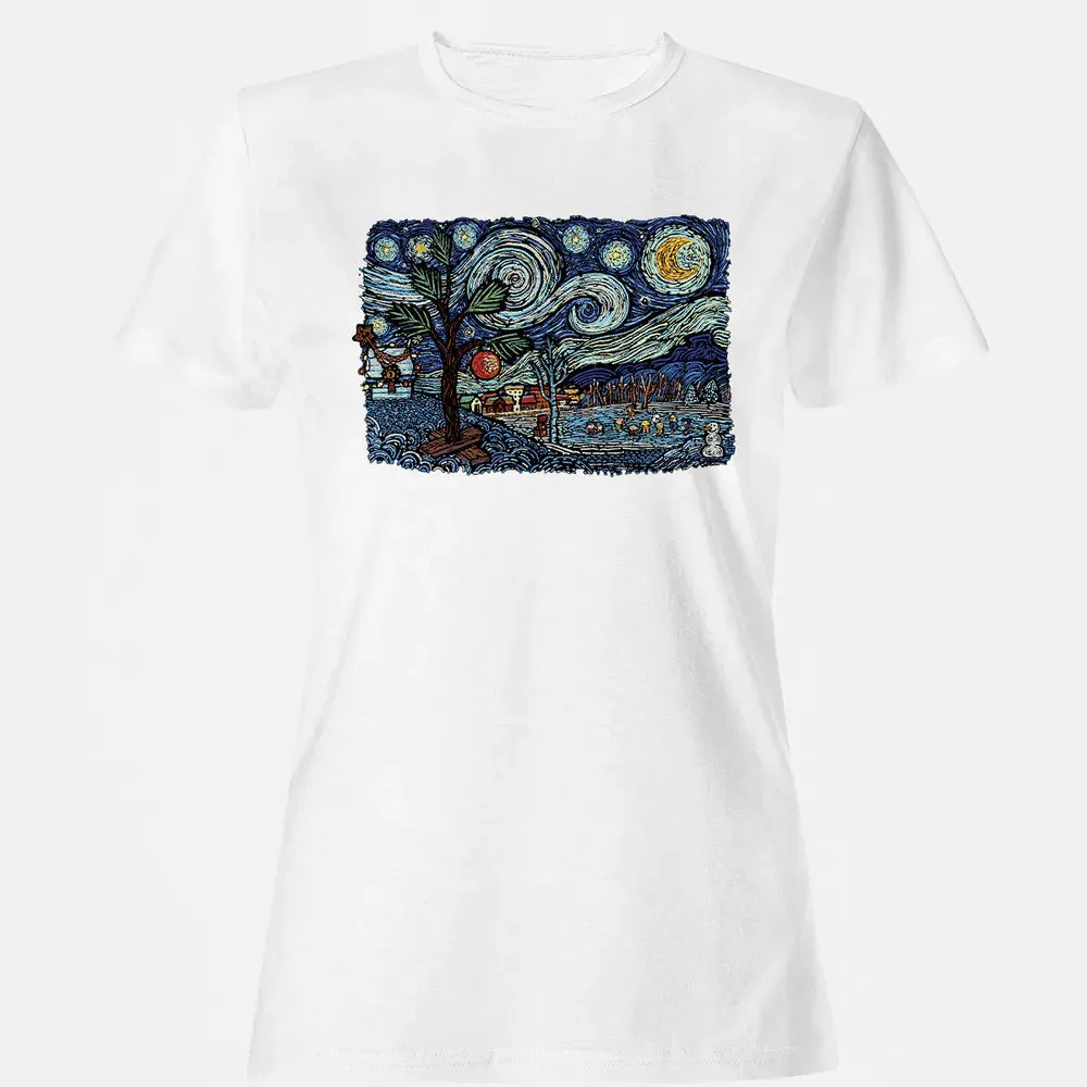 Starry Christmas Night Women's T-shirt - 16