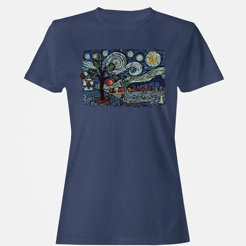 Starry Christmas Night Women's T-shirt - 10