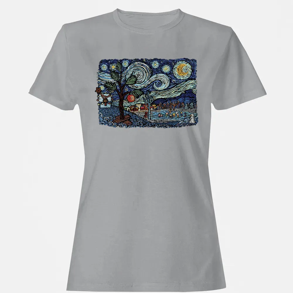 Starry Christmas Night Women's T-shirt - 15