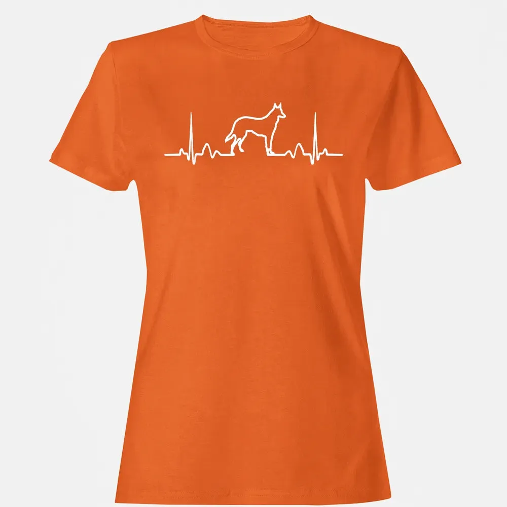 German Shepherd Dog Heartbeat Women's T-shirt - 11