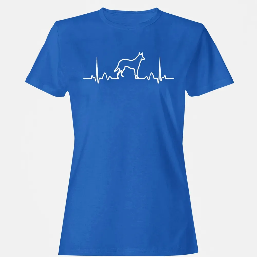 German Shepherd Dog Heartbeat Women's T-shirt - 14
