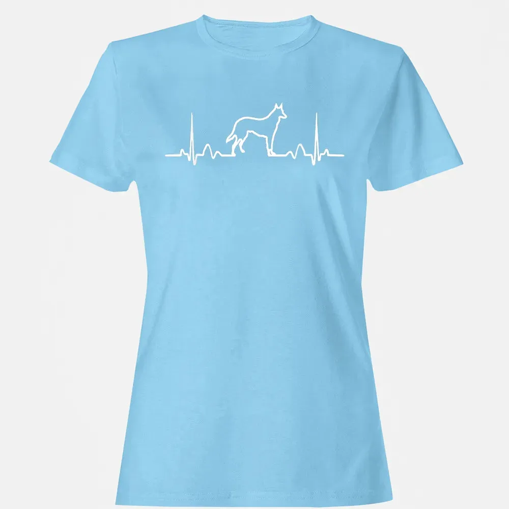 German Shepherd Dog Heartbeat Women's T-shirt - 8
