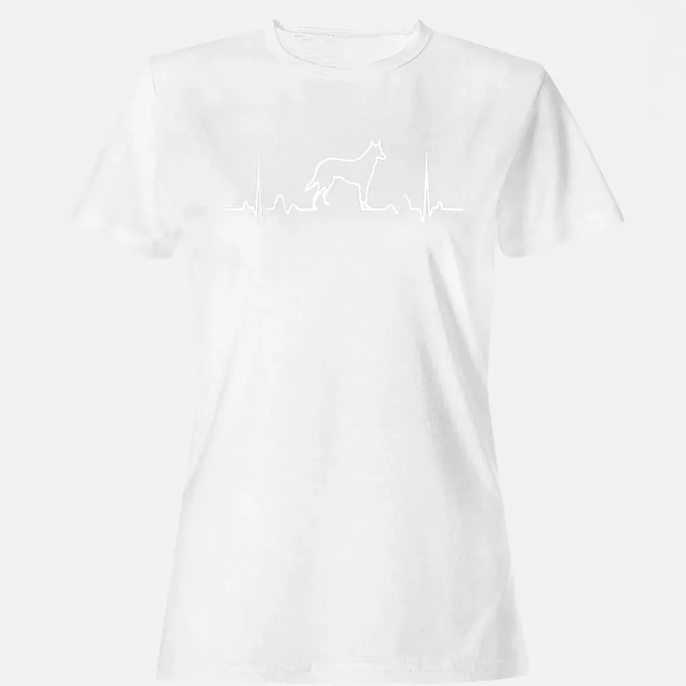 German Shepherd Dog Heartbeat Women's T-shirt - 16