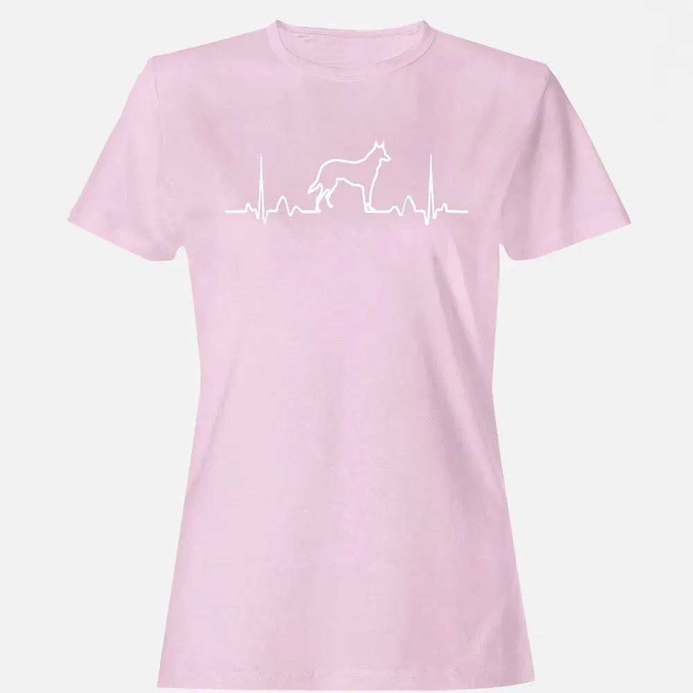 German Shepherd Dog Heartbeat Women's T-shirt - 9