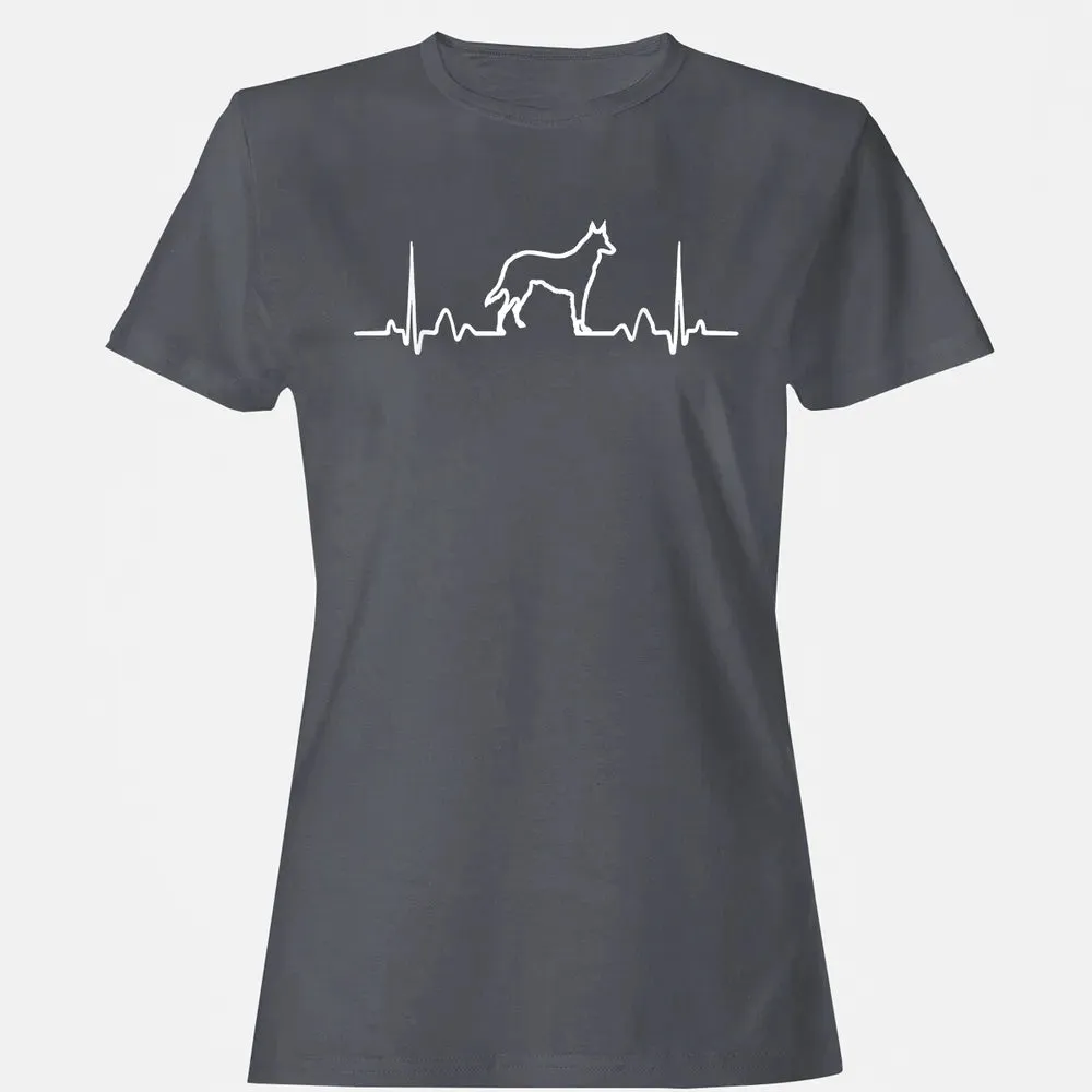 German Shepherd Dog Heartbeat Women's T-shirt - 5