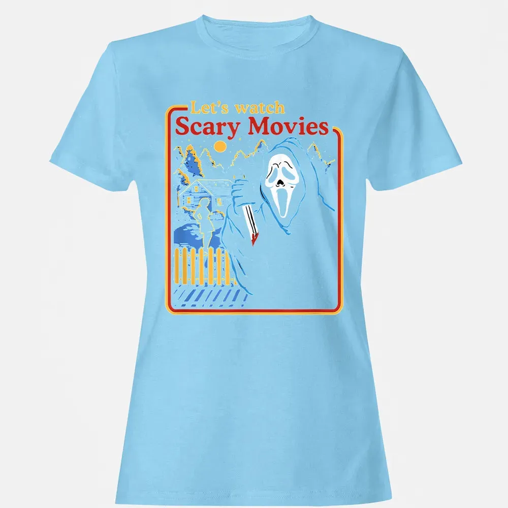 Lets Watch Scary Movies Women's T-shirt - 8