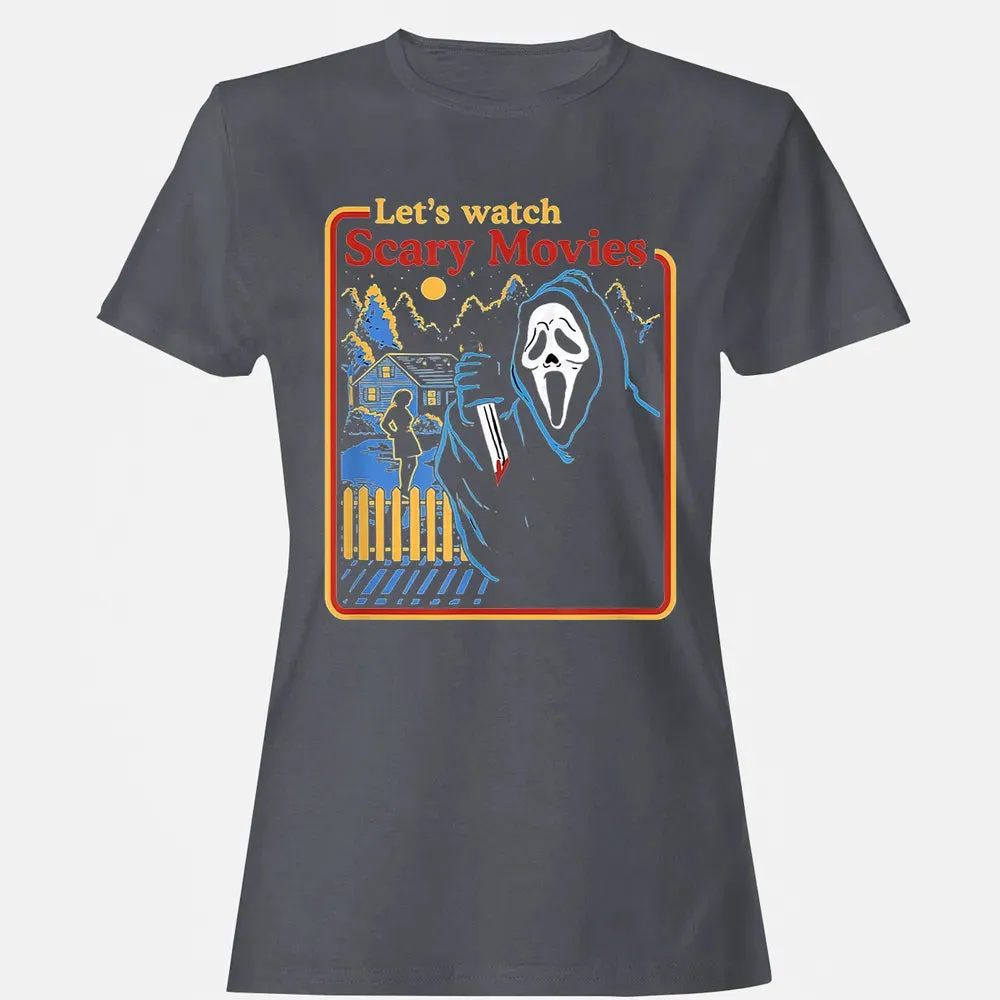 Lets Watch Scary Movies Women's T-shirt - 5