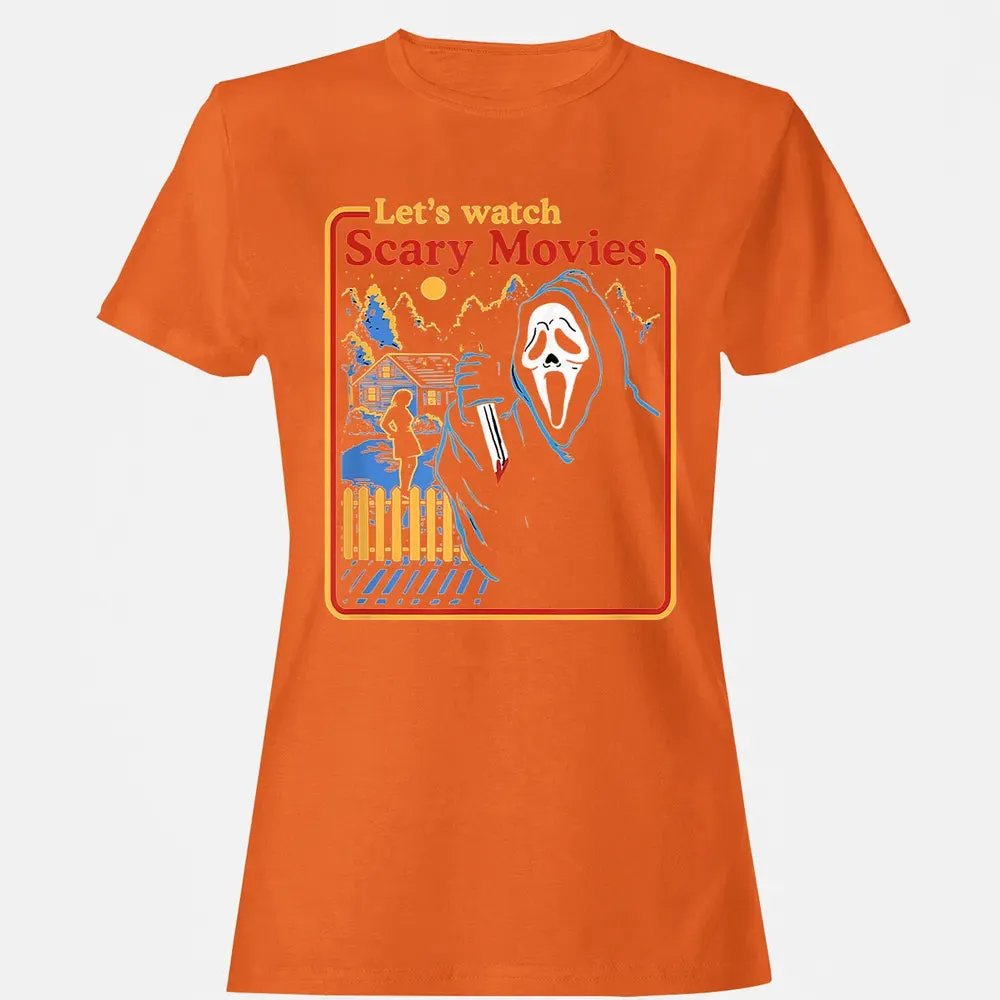 Lets Watch Scary Movies Women's T-shirt - 11