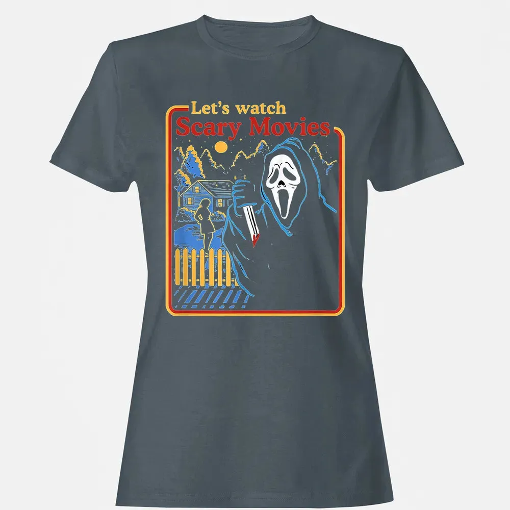 Lets Watch Scary Movies Women's T-shirt - 3
