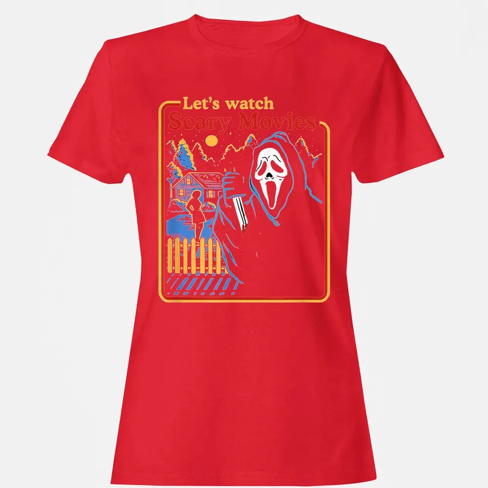 Lets Watch Scary Movies Women's T-shirt - 13