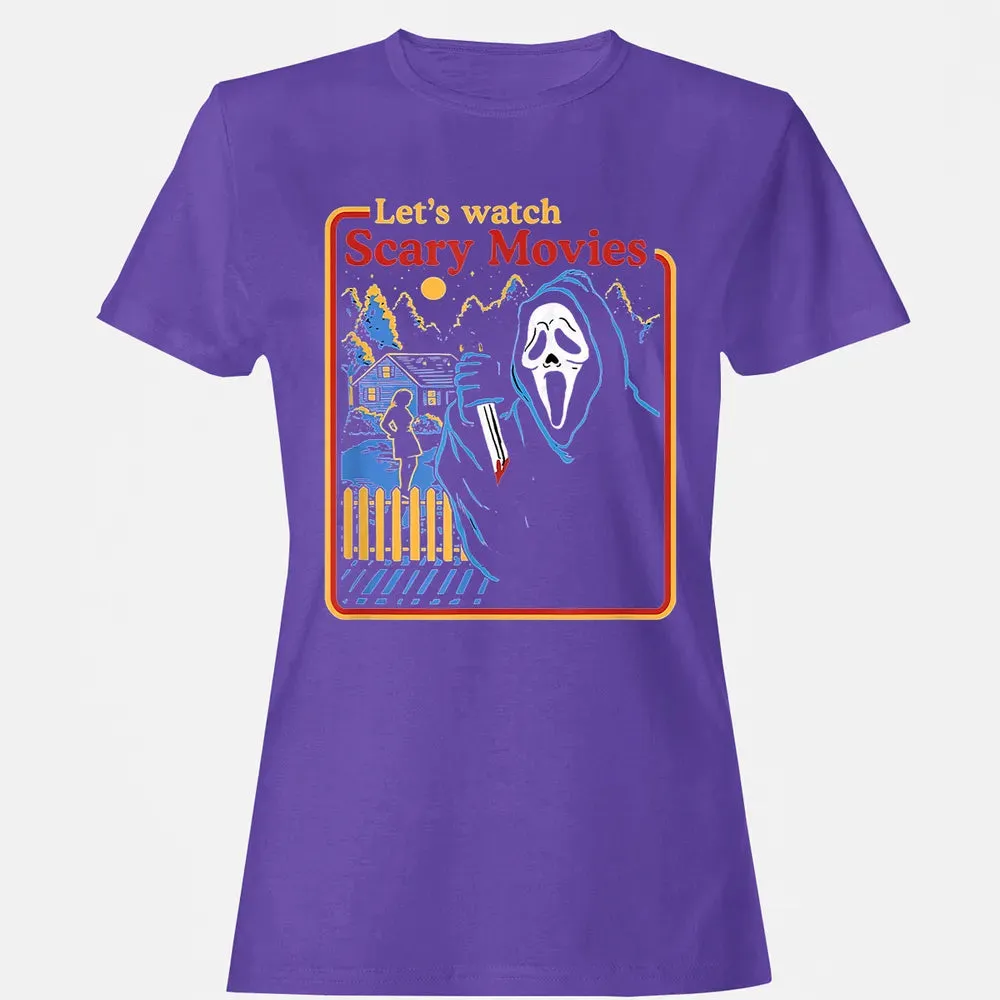 Lets Watch Scary Movies Women's T-shirt - 12