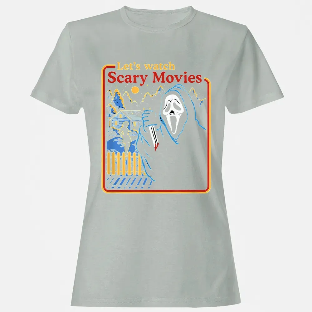 Lets Watch Scary Movies Women's T-shirt - 2