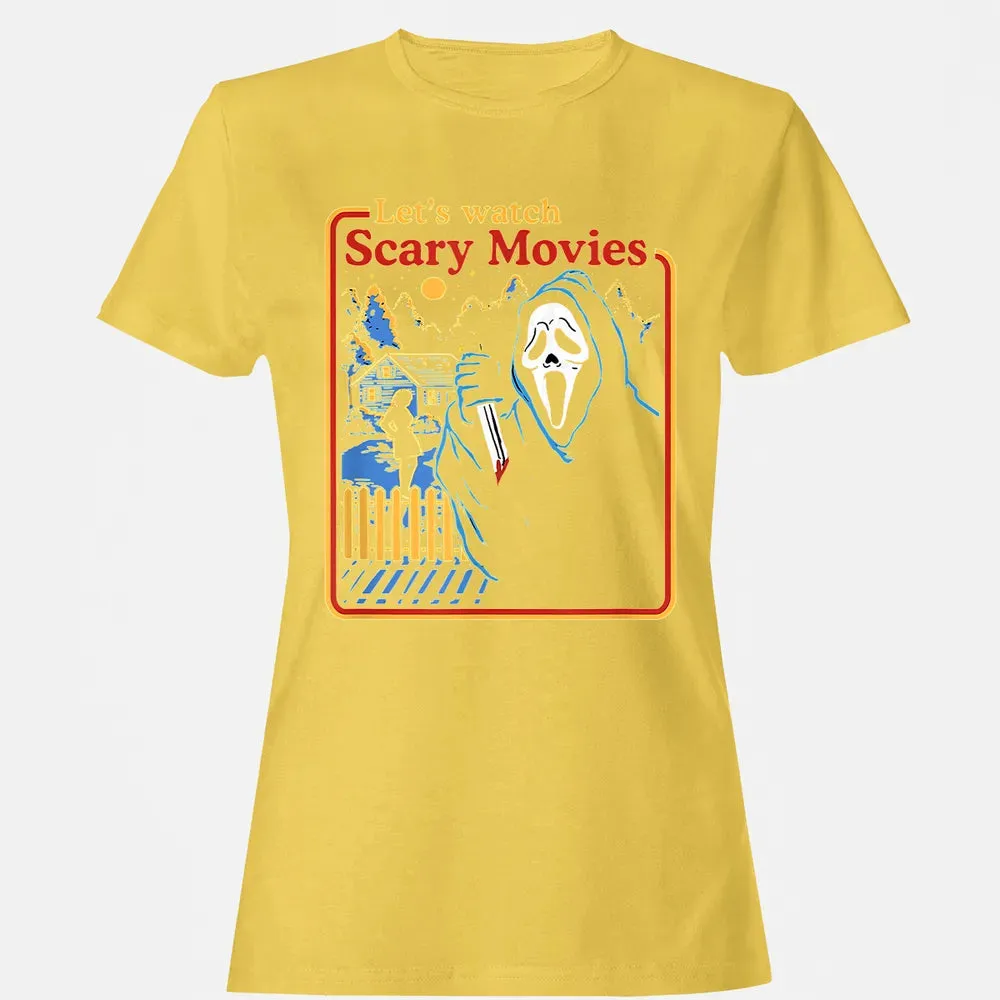 Lets Watch Scary Movies Women's T-shirt - 4