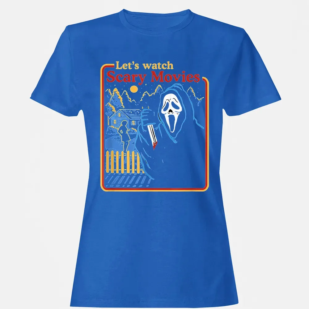 Lets Watch Scary Movies Women's T-shirt - 14