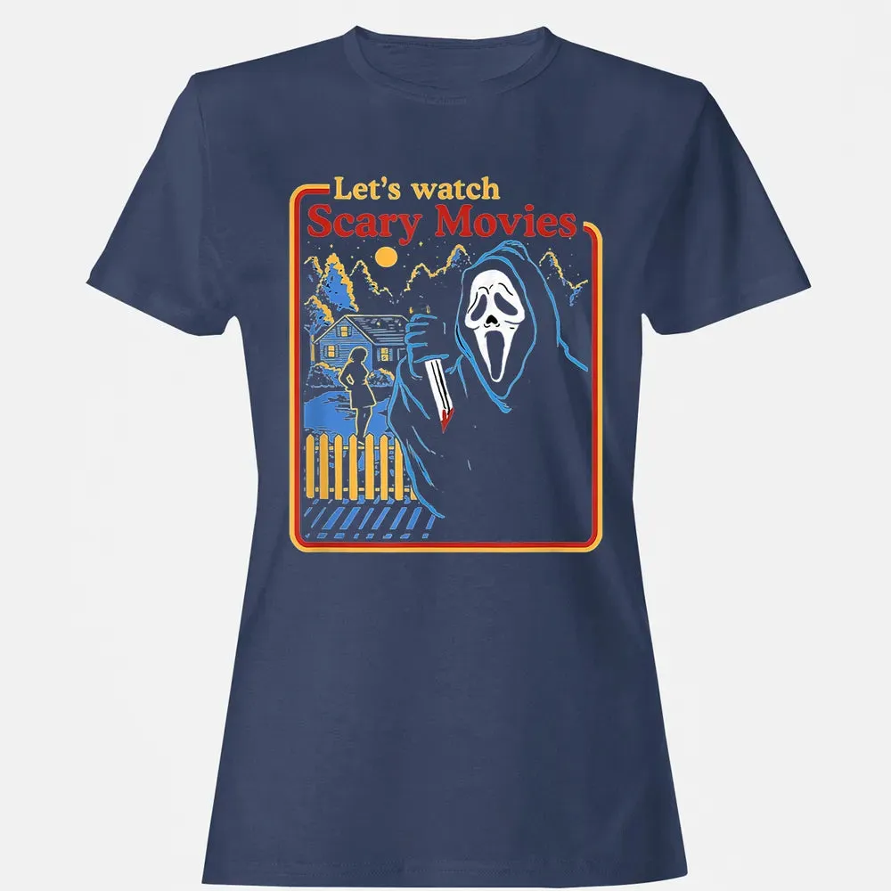 Lets Watch Scary Movies Women's T-shirt - 10