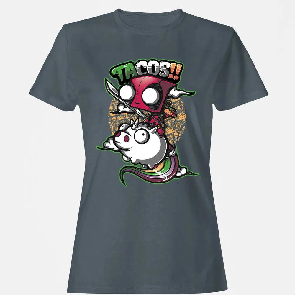 Tacos and Unicorn Women's T-shirt - 3