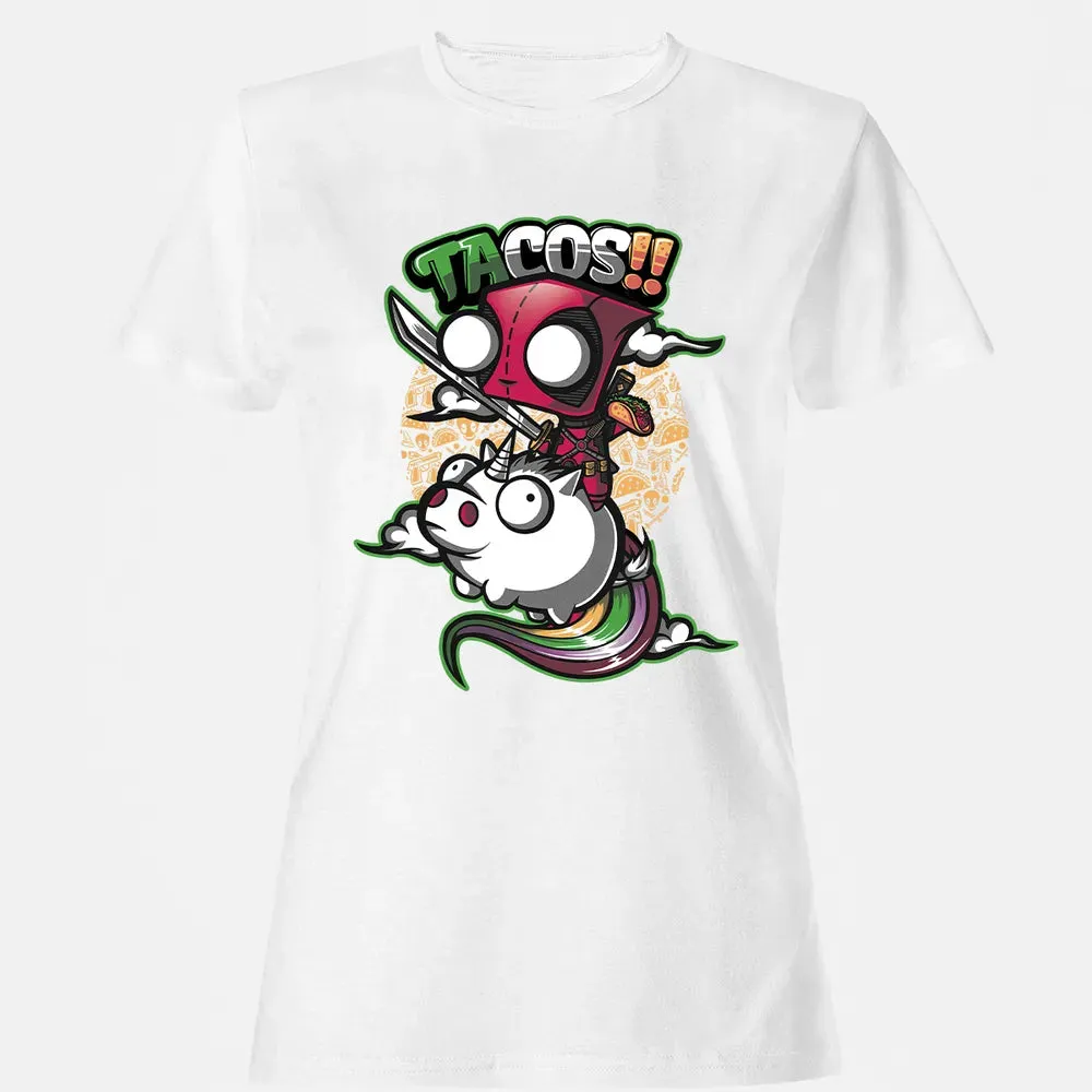 Tacos and Unicorn Women's T-shirt - 16