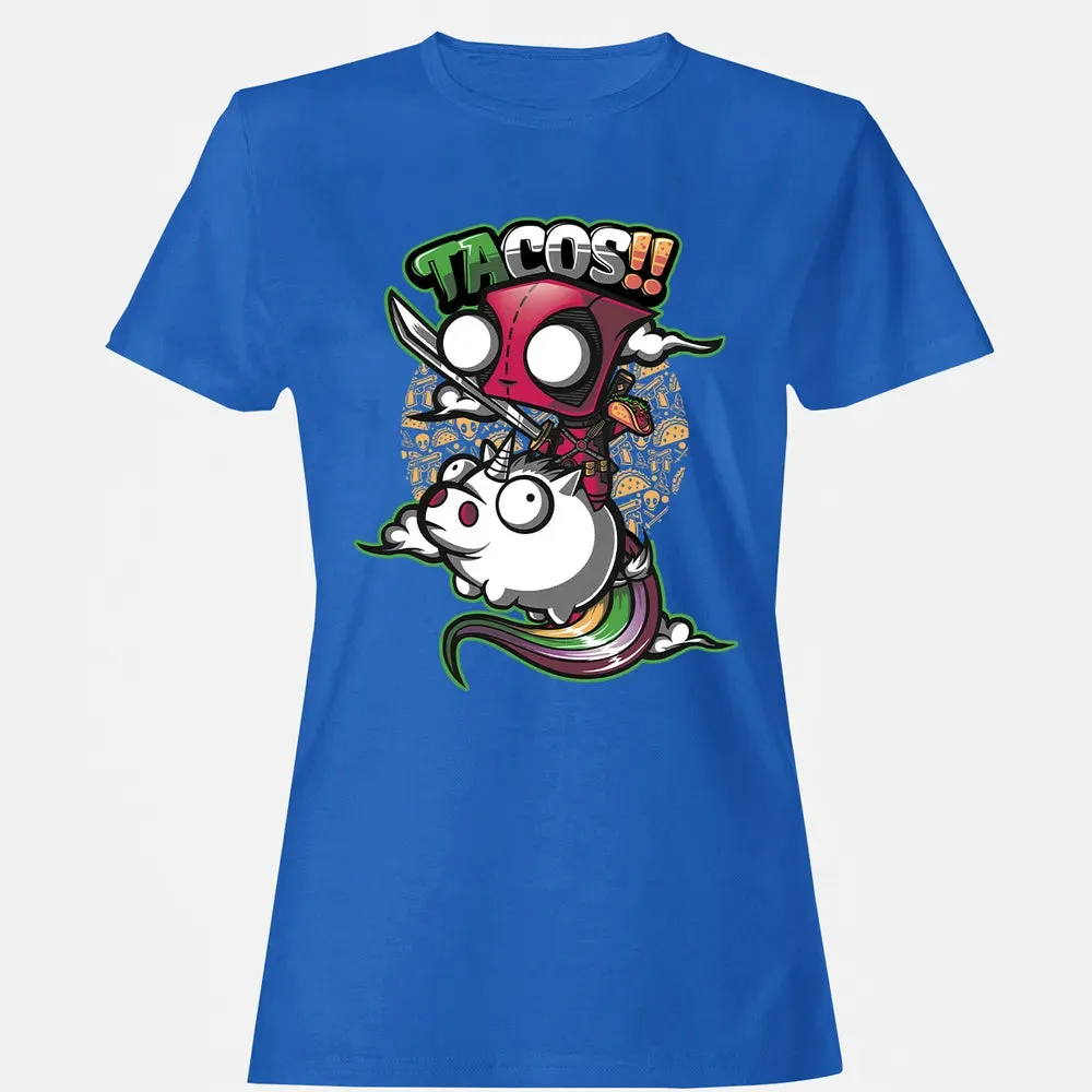 Tacos and Unicorn Women's T-shirt - 14
