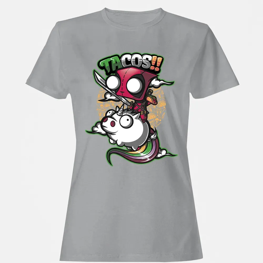 Tacos and Unicorn Women's T-shirt - 15