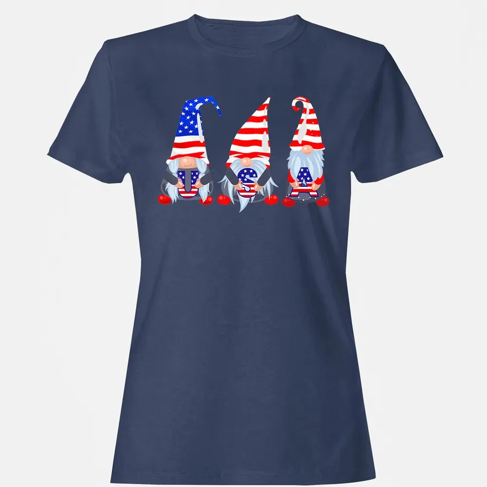 4th Of July 2020 Gnomes  Funny American USA Patriotic Women's T-shirt - 10