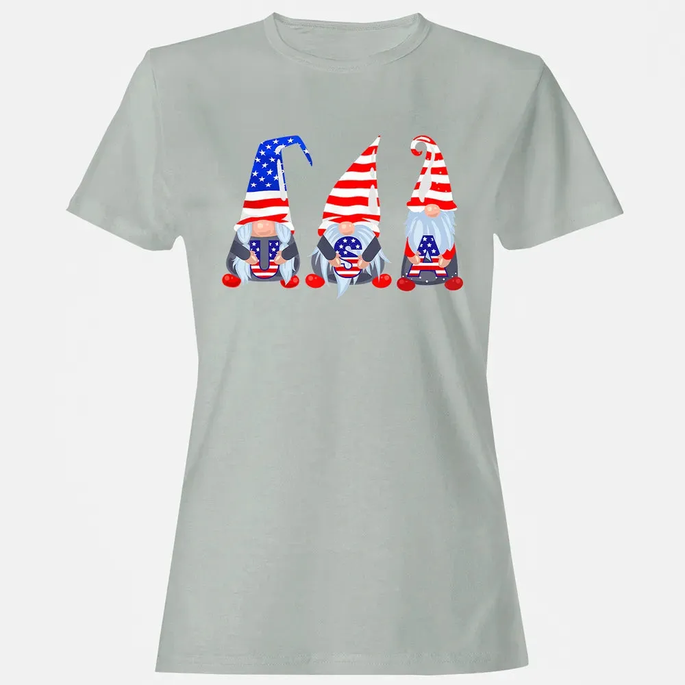 4th Of July 2020 Gnomes  Funny American USA Patriotic Women's T-shirt - 2