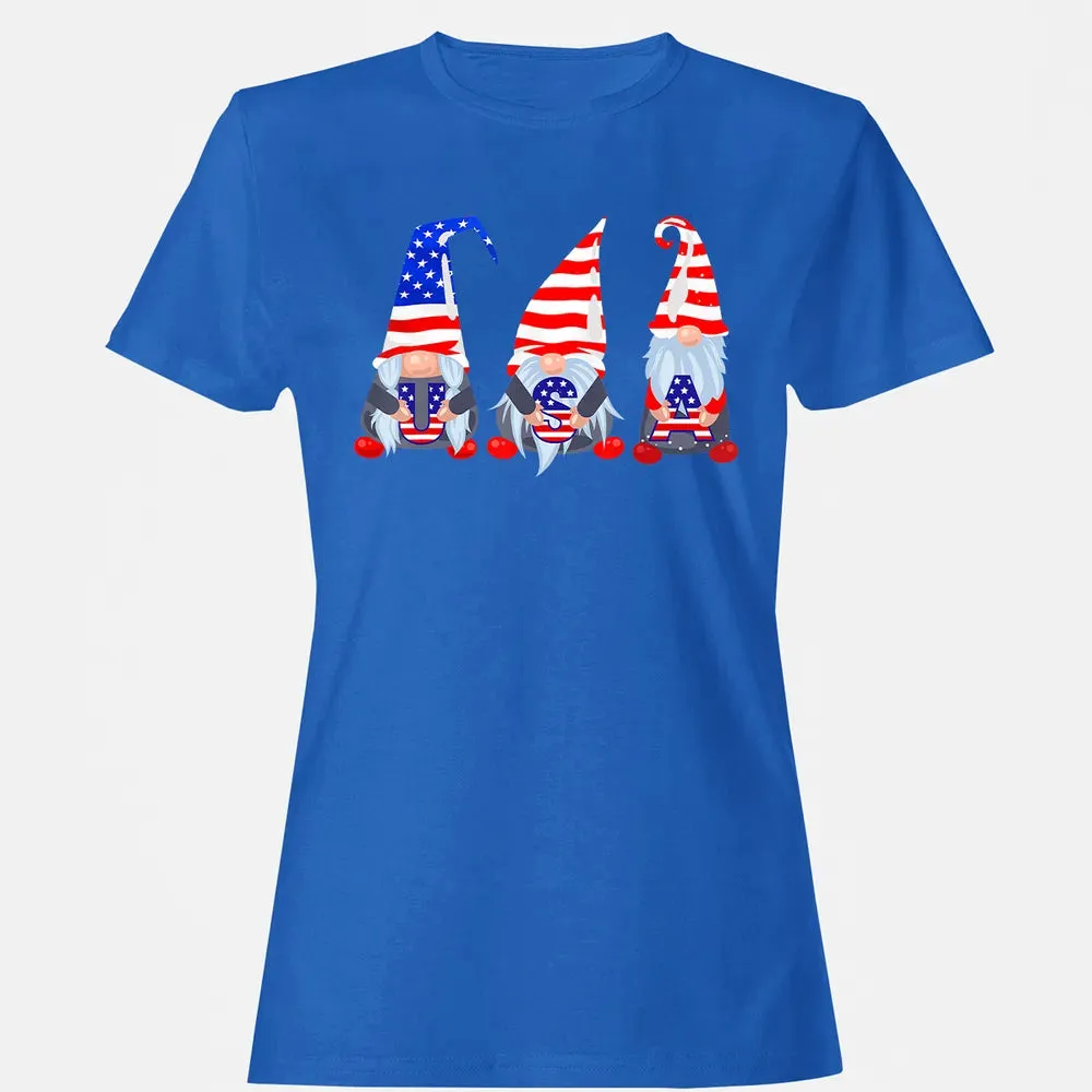 4th Of July 2020 Gnomes  Funny American USA Patriotic Women's T-shirt - 14