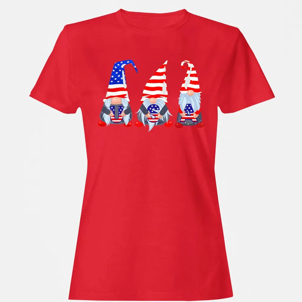 4th Of July 2020 Gnomes  Funny American USA Patriotic Women's T-shirt - 13