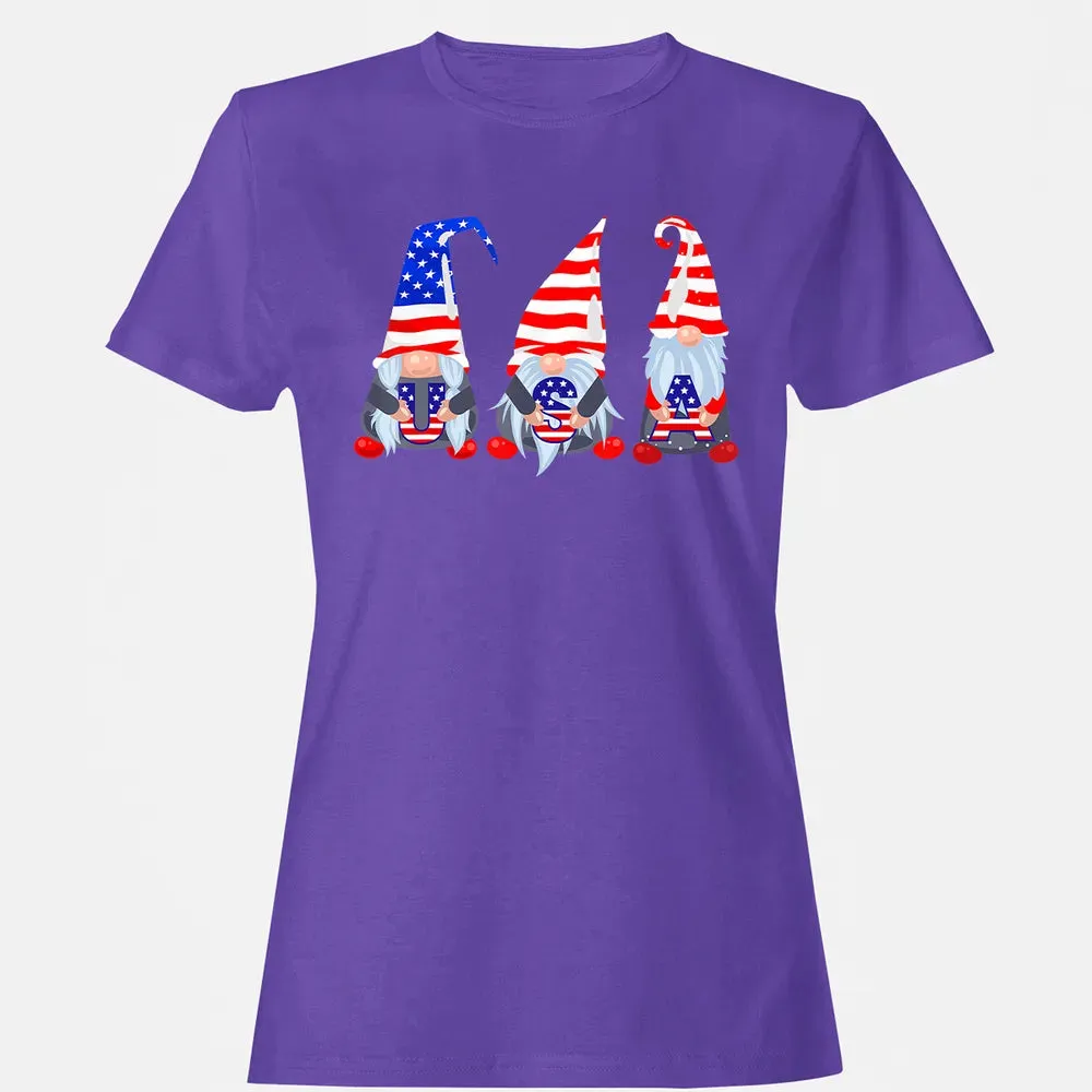 4th Of July 2020 Gnomes  Funny American USA Patriotic Women's T-shirt - 12