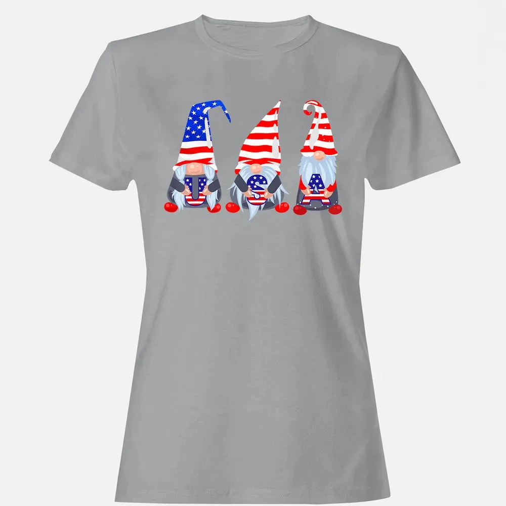4th Of July 2020 Gnomes  Funny American USA Patriotic Women's T-shirt - 15