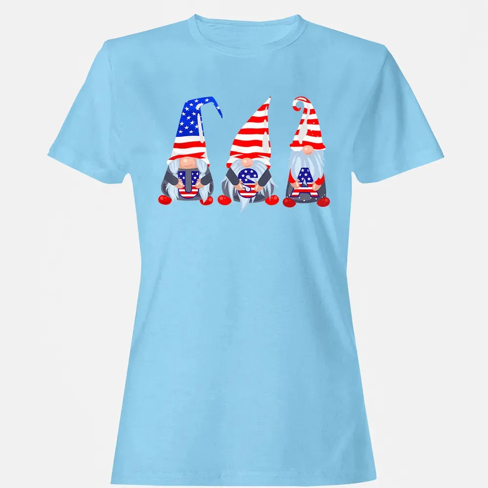 4th Of July 2020 Gnomes  Funny American USA Patriotic Women's T-shirt - 8