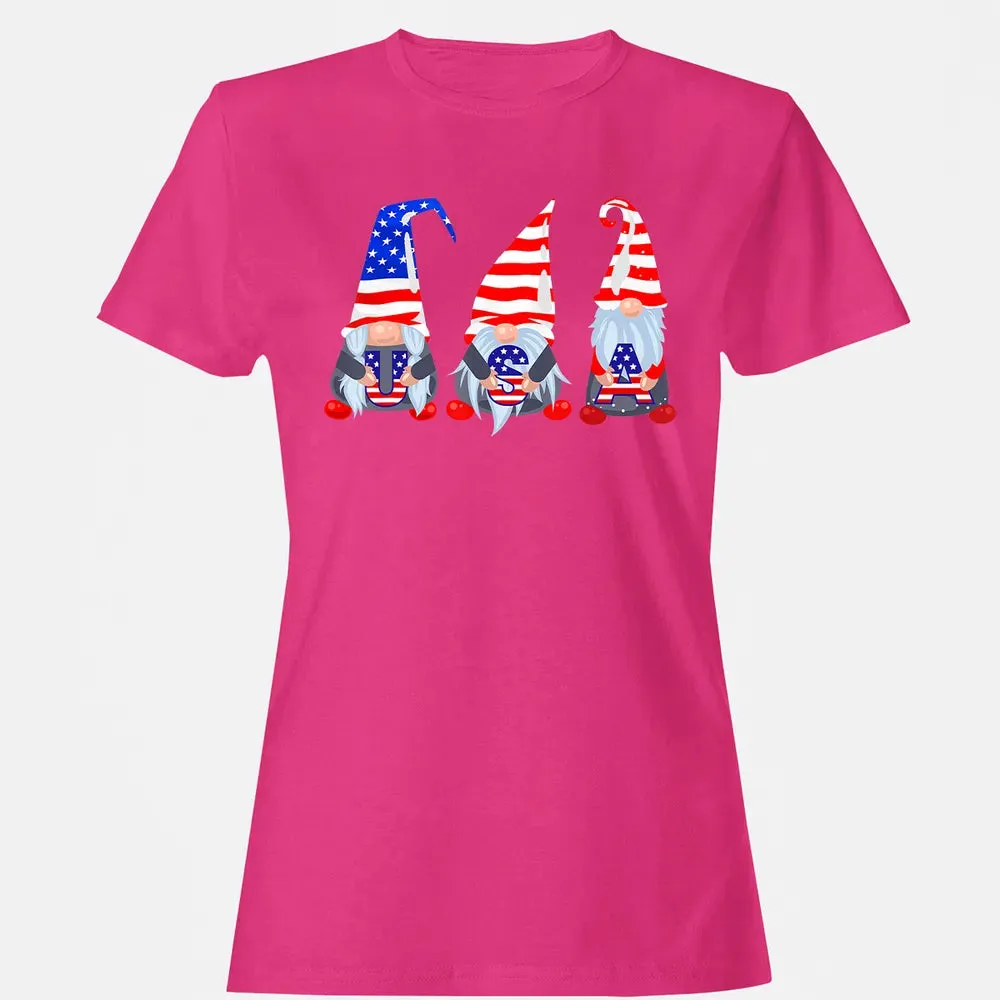 4th Of July 2020 Gnomes  Funny American USA Patriotic Women's T-shirt - 6