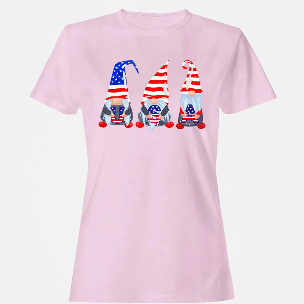 4th Of July 2020 Gnomes  Funny American USA Patriotic Women's T-shirt - 9