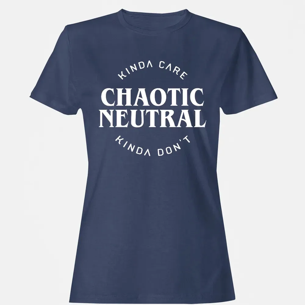 Chaotic Neutral Alignment Kinda Care Kinda Don t Women's T-shirt - 10