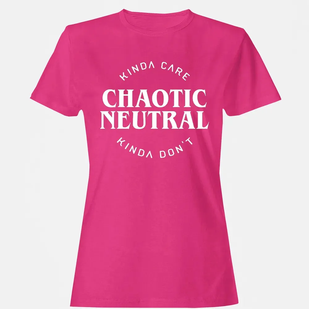 Chaotic Neutral Alignment Kinda Care Kinda Don t Women's T-shirt - 6