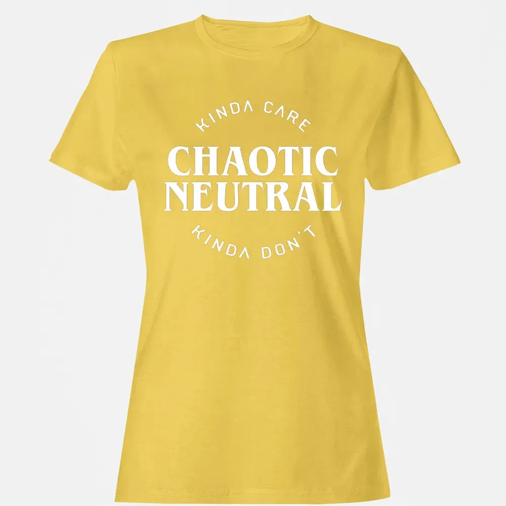 Chaotic Neutral Alignment Kinda Care Kinda Don t Women's T-shirt - 4