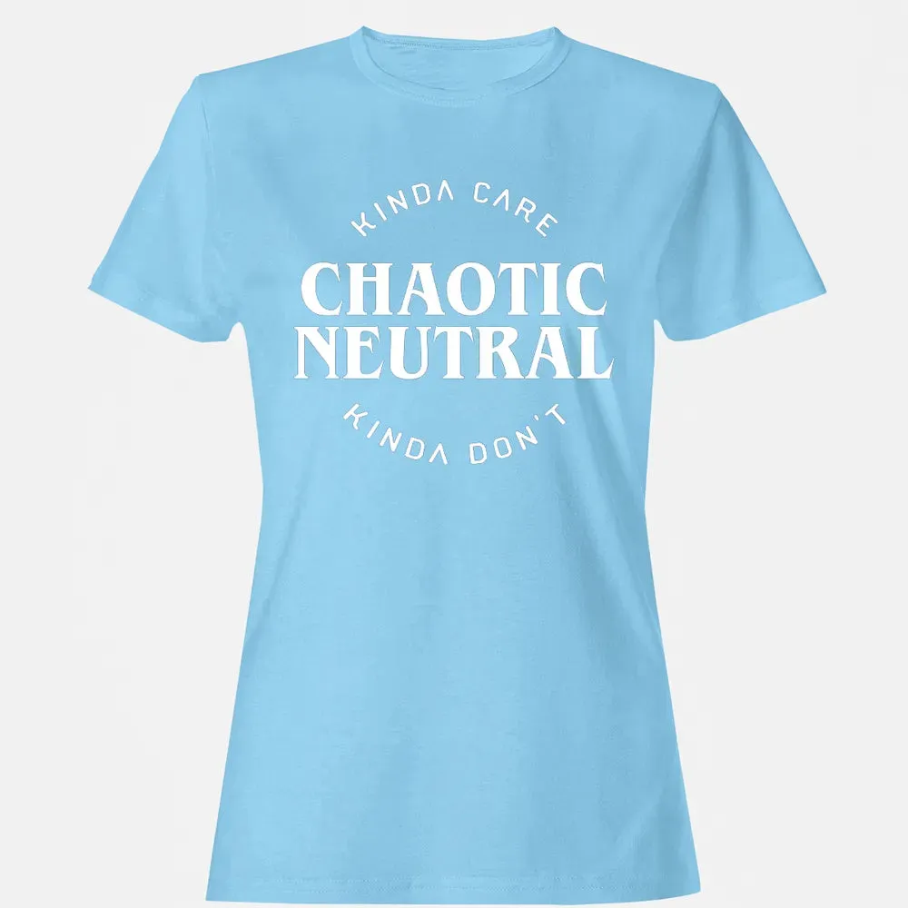 Chaotic Neutral Alignment Kinda Care Kinda Don t Women's T-shirt - 8