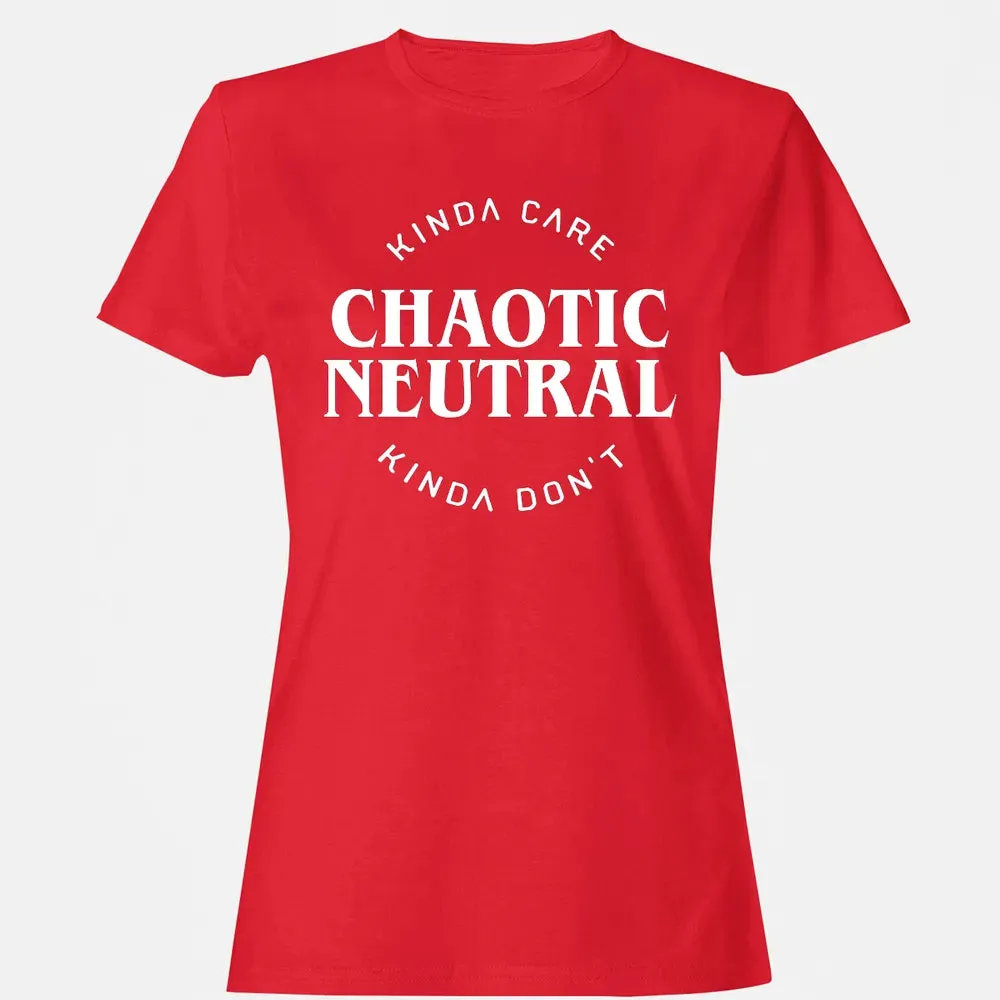 Chaotic Neutral Alignment Kinda Care Kinda Don t Women's T-shirt - 13