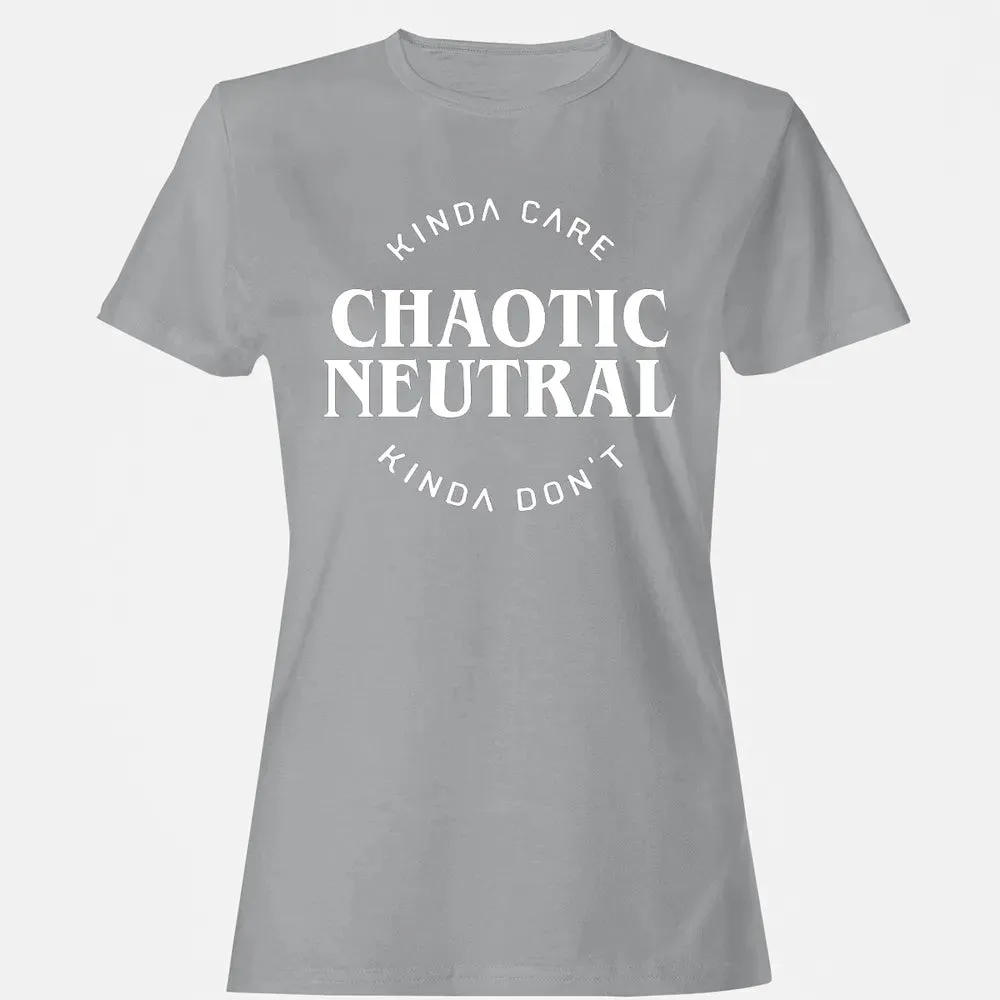 Chaotic Neutral Alignment Kinda Care Kinda Don t Women's T-shirt - 15