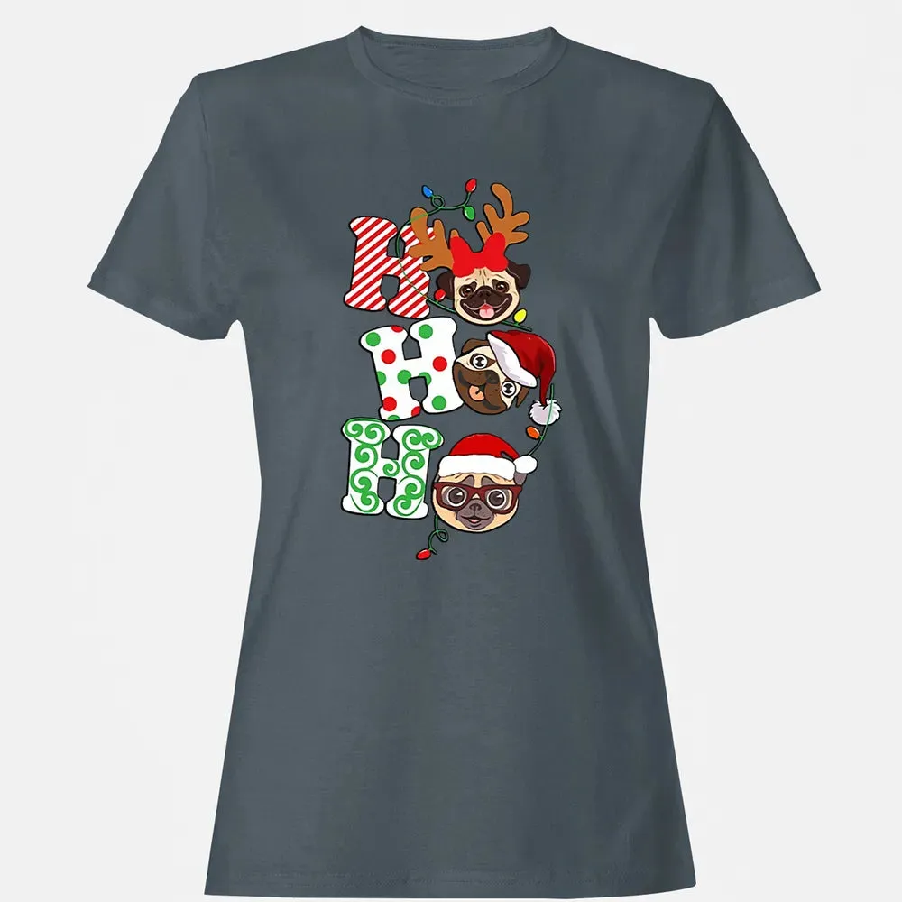 Ho Ho Ho Pug Women's T-shirt - 3