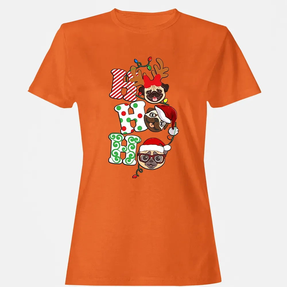 Ho Ho Ho Pug Women's T-shirt - 11
