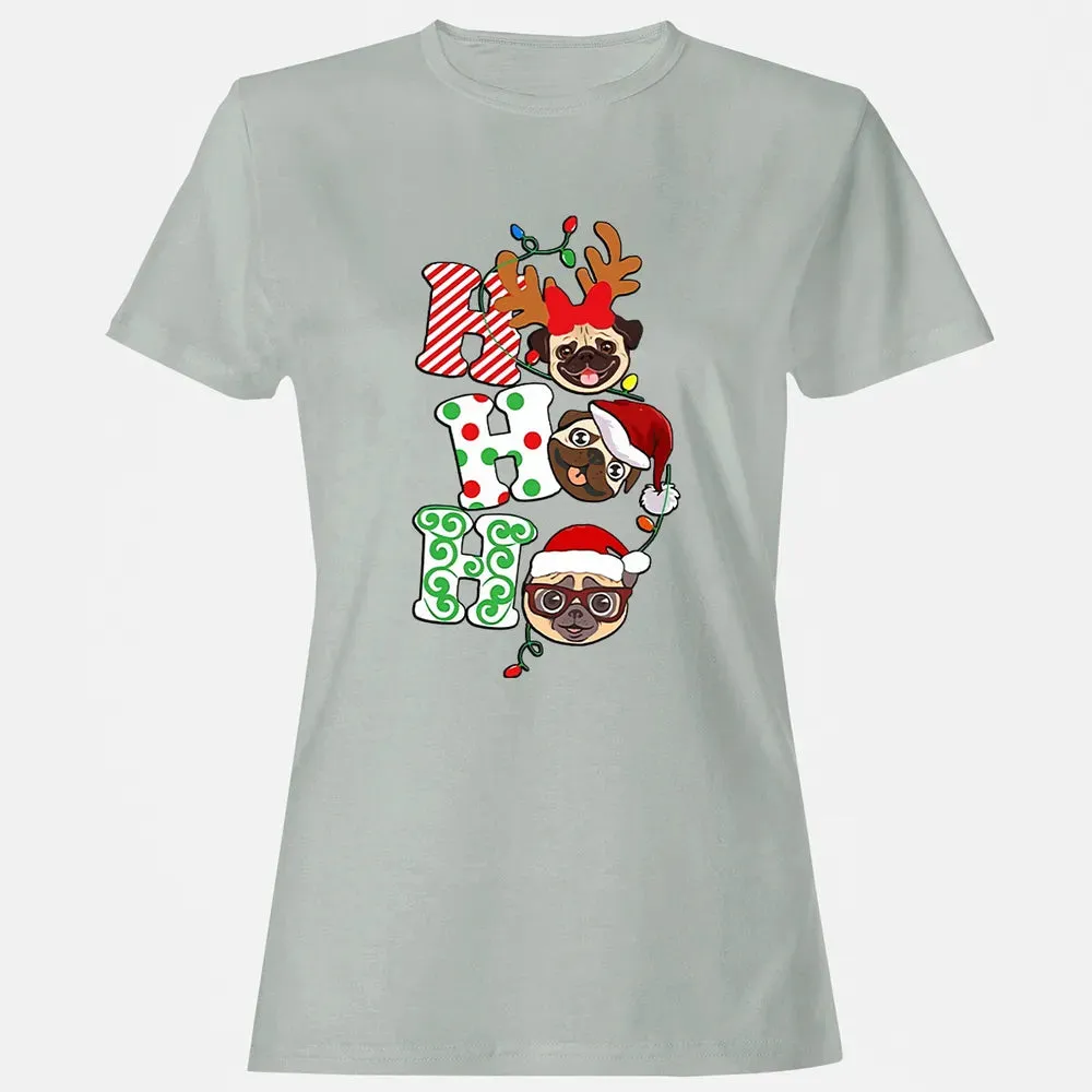 Ho Ho Ho Pug Women's T-shirt - 2