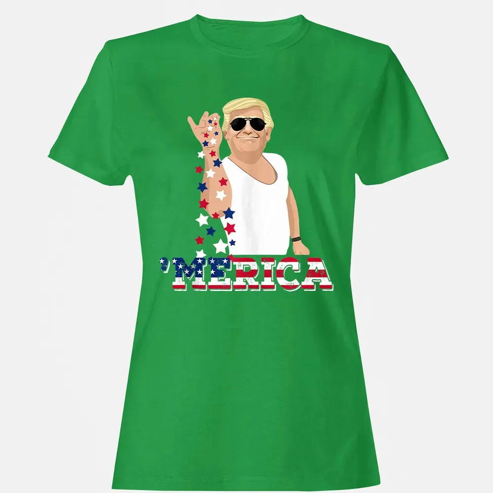 Trump Bae Funny 4th of July Trump Salt Freedom Women's T-shirt - 7