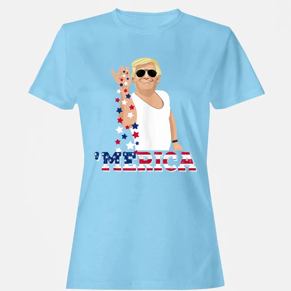 Trump Bae Funny 4th of July Trump Salt Freedom Women's T-shirt - 8