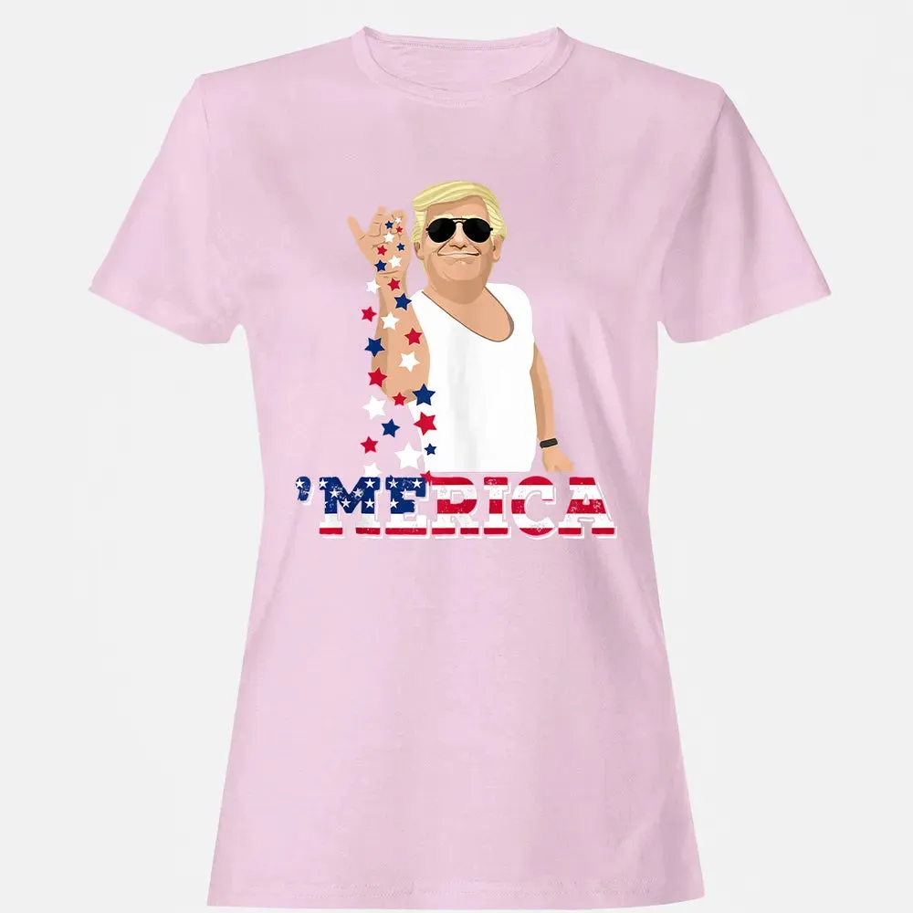 Trump Bae Funny 4th of July Trump Salt Freedom Women's T-shirt - 9
