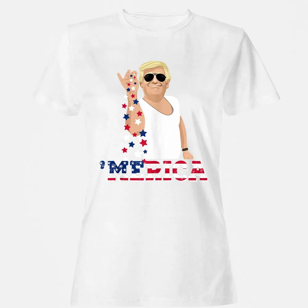Trump Bae Funny 4th of July Trump Salt Freedom Women's T-shirt - 16