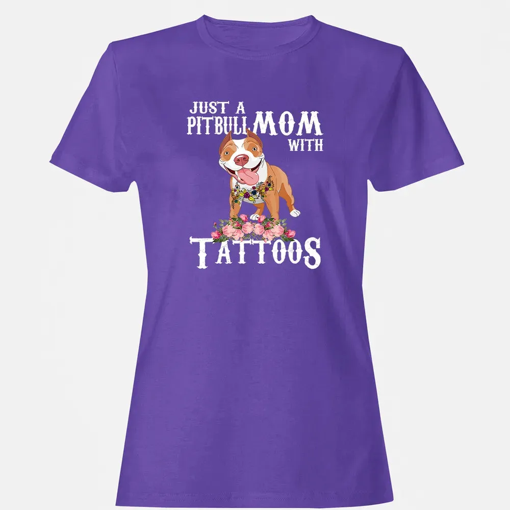 Pitbull mom with tattoos Women's T-shirt - 12