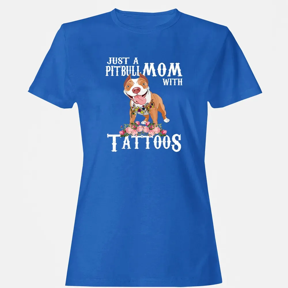 Pitbull mom with tattoos Women's T-shirt - 14