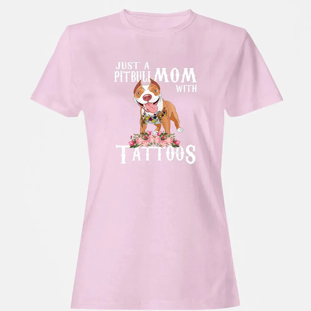 Pitbull mom with tattoos Women's T-shirt - 9
