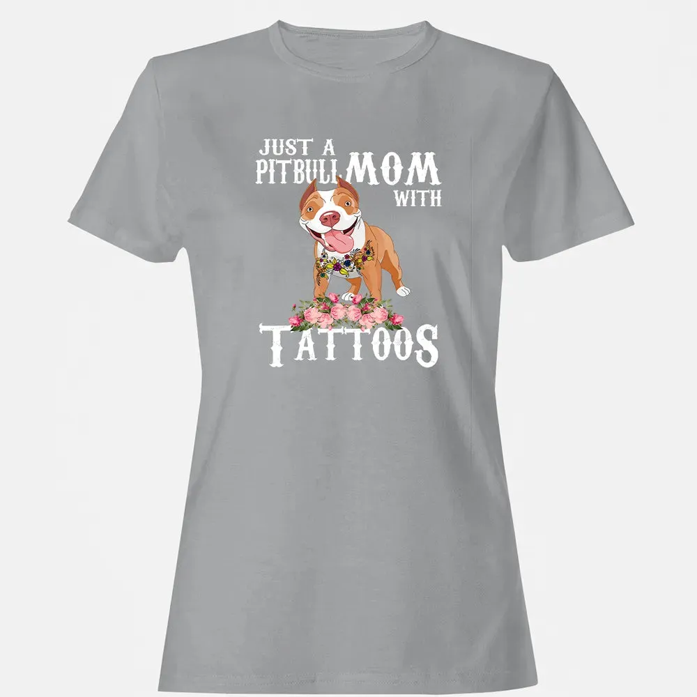 Pitbull mom with tattoos Women's T-shirt - 15