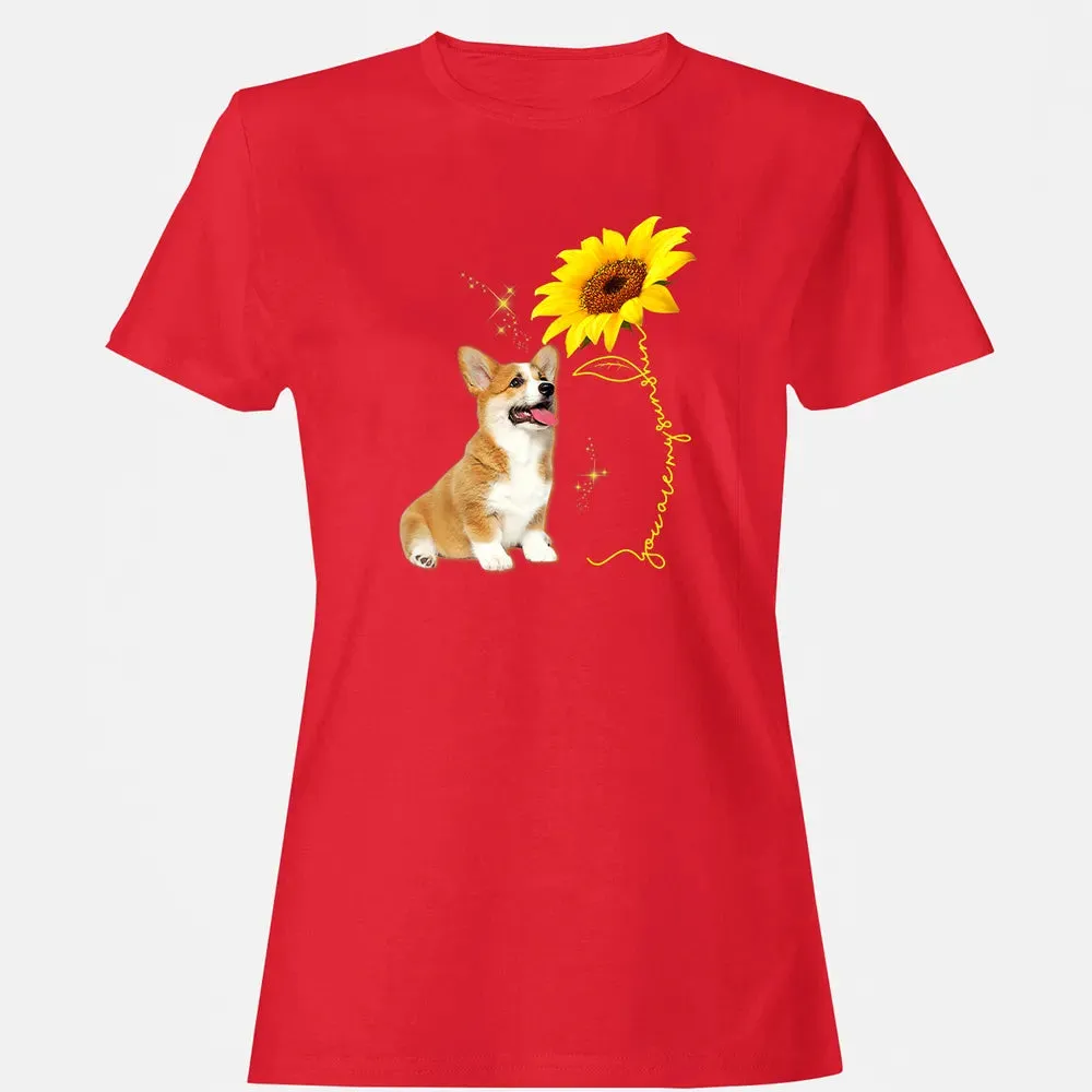 You Are My Sunshine Sunflower Corgi Lover Women's T-shirt - 13